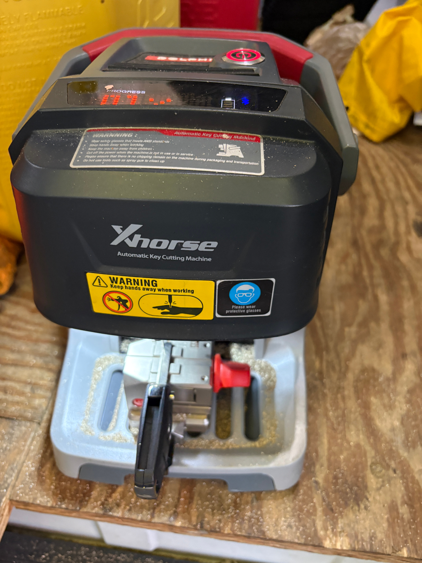 Xhorse automatic key cutting machine in the CVZ mobile van